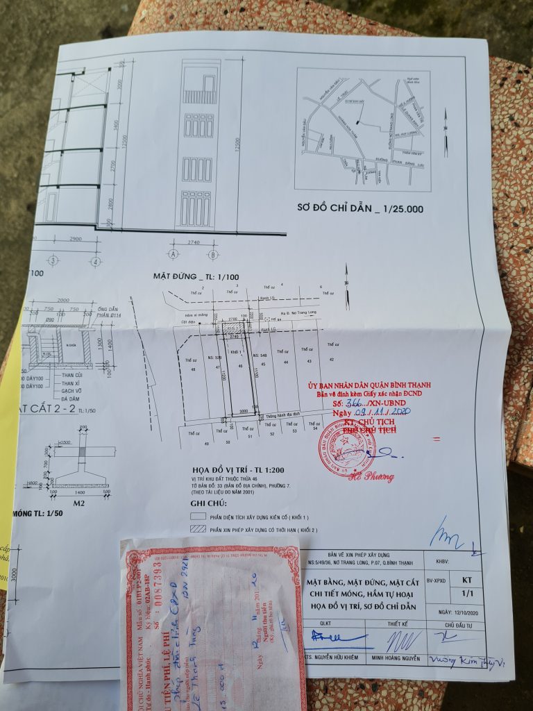 Báo giá xin GPXD phường Bình Lợi Trung